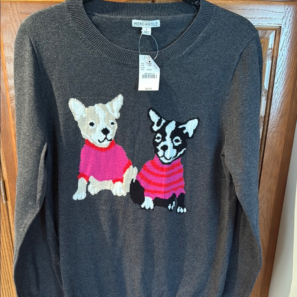 J Crew Mercantile Dogs Sweater